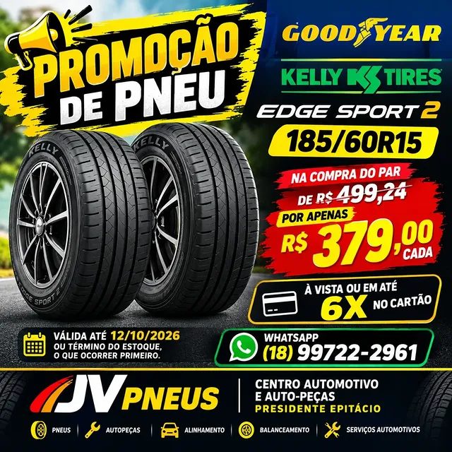 PROMOÇÃO DE PNEU NA JV PNEUS! Goodyear Kelly Edge Sport 2