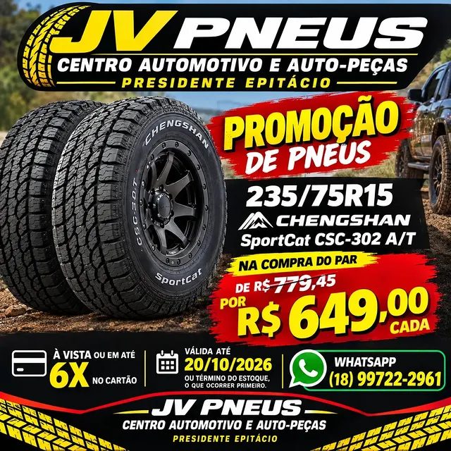 PROMOÇÃO DE PNEUS PNEU 235/75R15